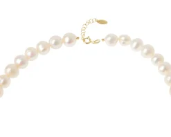 Collana argento con perle di fiume e chiusura dorata Selezione zanolli