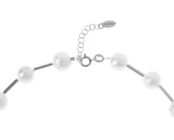 Collana argento con perle di fiume e cilindri Selezione zanolli