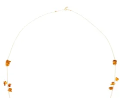 Collana argento dorato con ambra Selezione zanolli