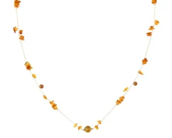 Collana argento dorato con ambra Selezione zanolli