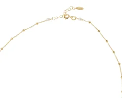 Collana argento dorato con chicco satinato e perla di fiume barocca Selezione zanolli
