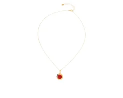 Collana argento dorato con ciondolo in pasta di corallo Selezione zanolli