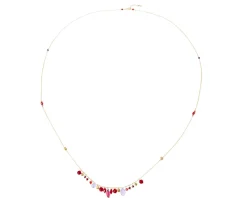 Collana argento dorato con cristalli bordeaux/viola Selezione zanolli
