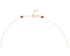 Collana argento dorato con perla barocca e resina corallo Selezione zanolli