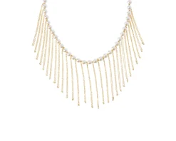 Collana argento dorato con perle shell e frange Selezione zanolli