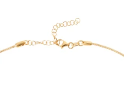 Collana argento dorato con sfere diamantate centrali Selezione zanolli
