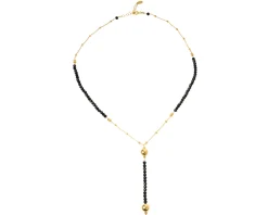 Collana argento dorato con spinello nero e palle lucide Selezione zanolli