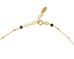 Collana argento dorato con spinello nero e palle lucide Selezione zanolli