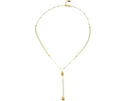 Collana argento dorato con spinello verde e palle lucide Selezione zanolli