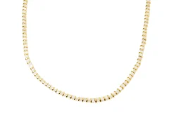 Collana argento dorato con tondi in ceramica bianca Selezione zanolli