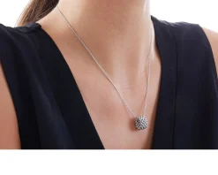 Collana chicco argento con pendente rodiato Unoaerre