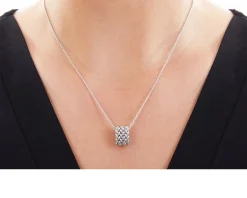 Collana chicco argento con pendente rodiato Unoaerre