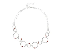 Collana dafne argento e corniola Selezione zanolli
