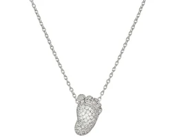 Collana life poetry argento piedino con pavè di zirconi Nomination