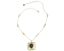 Collana ottone finitura oro con occhio di gatto nero Sovrani