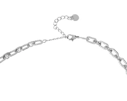 Collana ottone finitura rodio e zirconi Sovrani