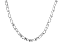 Collana ottone finitura rodio e zirconi Sovrani