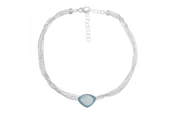 Collana riviera argento con madreperla azzurra Selezione zanolli