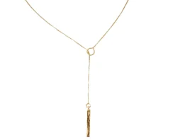 Collana seta argento dorato fiammifero martellato Selezione zanolli