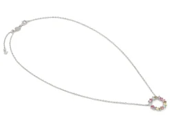 Collana tondo colour wave argento con zirconi multicolore Nomination
