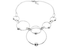 Collana victoria argento martellato con cerchi degradè e palline Selezione zanolli