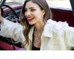 Collana victoria argento martellato con cerchi degradè e palline Selezione zanolli