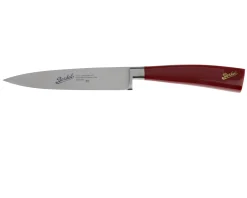 Coltello cucina elegance acciaio con manico rosso Berkel