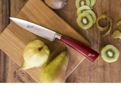 Coltello cucina elegance acciaio con manico rosso Berkel