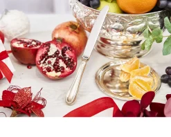 Coltello frutta argento in stile inglese con logo Selezione zanolli