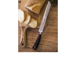 Coltello pane elegance acciaio con manico nero Berkel