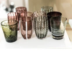 Confezione di bicchieri tumbler melting pot bicolore grigio e ametista 6 pezzi assortiti Zafferano