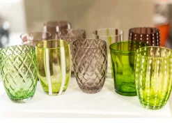 Confezione di bicchieri tumbler melting pot bicolore verde e ametista 6 pezzi assortiti Zafferano