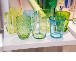 Confezione di bicchieri tumbler melting pot bicolore verde e acquamarina 6 pezzi assortiti Zafferano