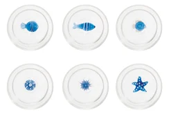 Confezione di bicchieri tumbler teca mare decori assortiti 6 pezzi Zafferano
