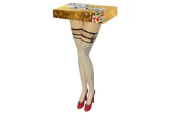 Console table lady's legs dipinta a mano Tom's drag
