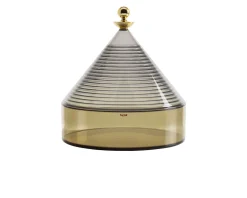 Contenitore da tavola trullo fumè e verde Kartell