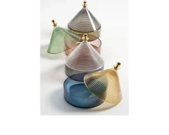 Contenitore da tavola trullo fumè e verde Kartell