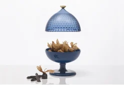 Contenitore pumo azzurro e blu Kartell