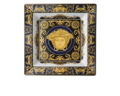 Coppa quadra medusa blue porcellana Versace