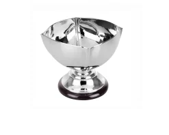 Coppa silver plated con base in legno Selezione zanolli