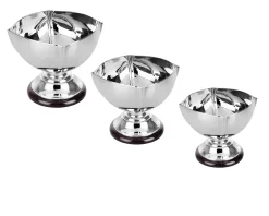Coppa silver plated con base in legno Selezione zanolli