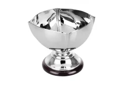 Coppa silver plated con base in legno Selezione zanolli