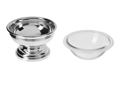 Coppetta macedonia silver plated e vetro Selezione zanolli