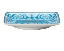 Coppetta quadra piana barocco teal porcellana Versace