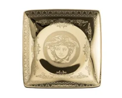 Coppetta quadra piana golden medusa porcellana Versace