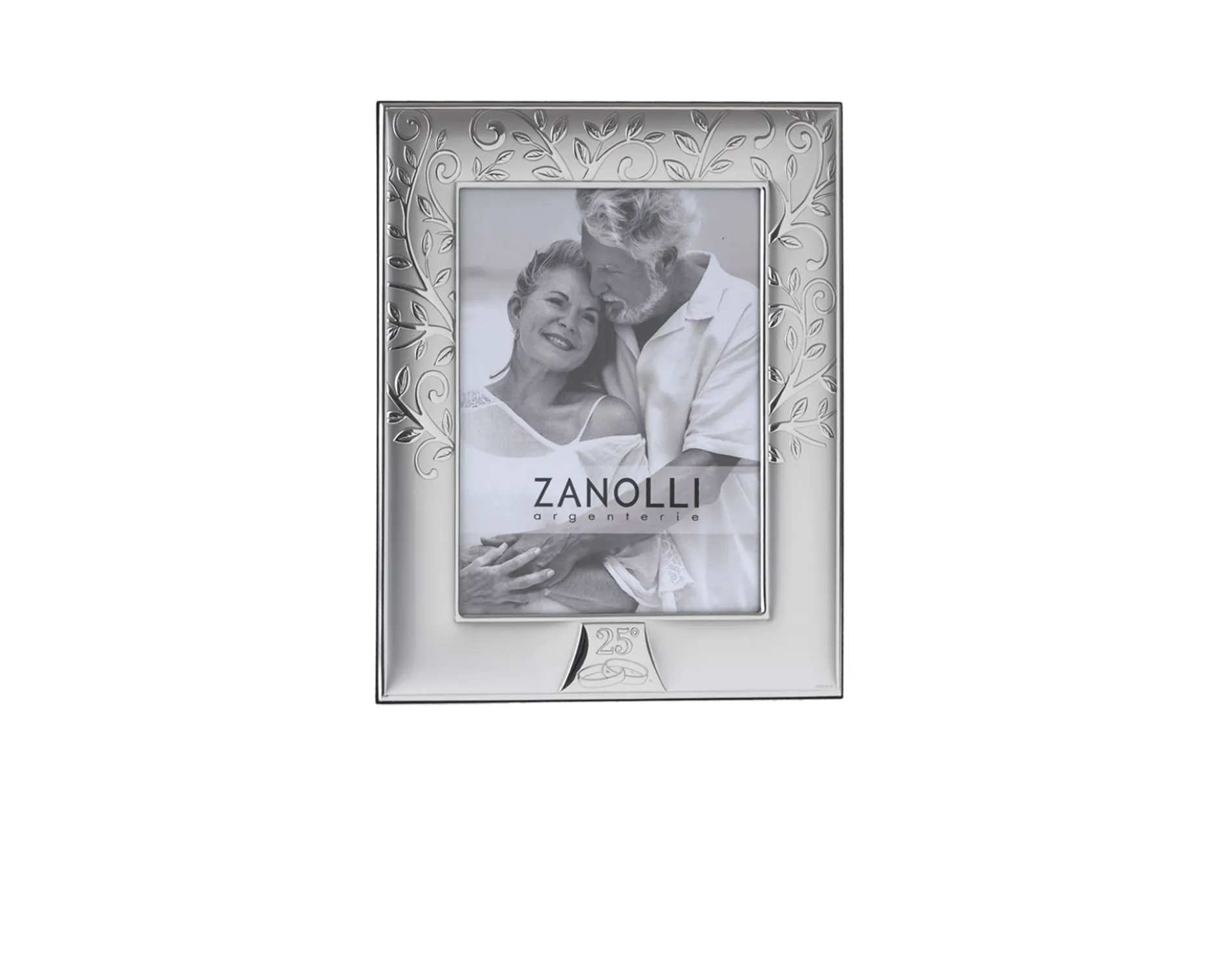 Cornice 25° anniversario argento bilaminato albero della vita Selezione zanolli
