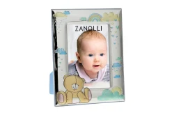 Cornice forever friends argento pvd orsetto e nuvolette celeste Selezione zanolli