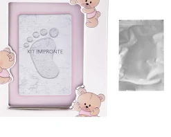 Cornice orsetti rosa argento pvd con kit per le impronte Selezione zanolli