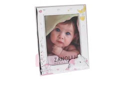 Cornice orsetto sleepy argento pvd con decorazione rosa Selezione zanolli