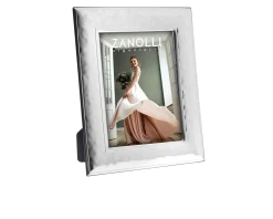 Cornice portafoto argento pvd con fascia martellata Selezione zanolli